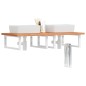 vidaXL Waschbeckenregal Wandmontage Stahl und Massivholz Buche vidaXL Waschbeckenregal Wandmontage Stahl und Massivholz Buche