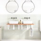 vidaXL Waschbeckenregal Wandmontage Stahl und Massivholz Buche vidaXL Waschbeckenregal Wandmontage Stahl und Massivholz Buche