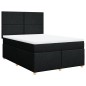 vidaXL Boxspringbett mit Matratze Schwarz 140x200 cm Stoff vidaXL Boxspringbett mit Matratze Schwarz 140x200 cm Stoff