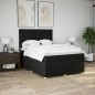 vidaXL Boxspringbett mit Matratze Schwarz 140x200 cm Stoff vidaXL Boxspringbett mit Matratze Schwarz 140x200 cm Stoff