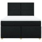 vidaXL Boxspringbett mit Matratze Schwarz 140x200 cm Stoff vidaXL Boxspringbett mit Matratze Schwarz 140x200 cm Stoff