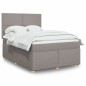vidaXL Boxspringbett mit Matratze Taupe 140x190 cm Stoff vidaXL Boxspringbett mit Matratze Taupe 140x190 cm Stoff