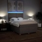 vidaXL Boxspringbett mit Matratze Taupe 140x190 cm Stoff vidaXL Boxspringbett mit Matratze Taupe 140x190 cm Stoff