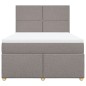 vidaXL Boxspringbett mit Matratze Taupe 140x190 cm Stoff vidaXL Boxspringbett mit Matratze Taupe 140x190 cm Stoff