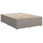 vidaXL Boxspringbett mit Matratze Taupe 140x190 cm Stoff vidaXL Boxspringbett mit Matratze Taupe 140x190 cm Stoff