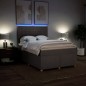 vidaXL Boxspringbett mit Matratze Taupe 140x190 cm Stoff vidaXL Boxspringbett mit Matratze Taupe 140x190 cm Stoff