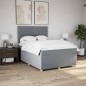 vidaXL Boxspringbett mit Matratze Hellgrau 140x200 cm Stoff vidaXL Boxspringbett mit Matratze Hellgrau 140x200 cm Stoff