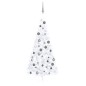 Künstlicher Halber Weihnachtsbaum mit LEDs & Kugeln Weiß 210 cm Künstlicher Halber Weihnachtsbaum mit LEDs & Kugeln Weiß 210 cm