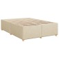 vidaXL Boxspringbett mit Matratze Creme 140x190 cm Stoff vidaXL Boxspringbett mit Matratze Creme 140x190 cm Stoff