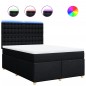 vidaXL Boxspringbett mit Matratze Schwarz 140x190 cm Stoff vidaXL Boxspringbett mit Matratze Schwarz 140x190 cm Stoff