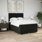 vidaXL Boxspringbett mit Matratze Schwarz 140x190 cm Stoff vidaXL Boxspringbett mit Matratze Schwarz 140x190 cm Stoff