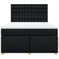vidaXL Boxspringbett mit Matratze Schwarz 140x190 cm Stoff vidaXL Boxspringbett mit Matratze Schwarz 140x190 cm Stoff