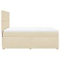 vidaXL Boxspringbett mit Matratze Creme 140x200 cm Stoff vidaXL Boxspringbett mit Matratze Creme 140x200 cm Stoff