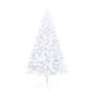 Künstlicher Halber Weihnachtsbaum mit LEDs & Kugeln Weiß 210 cm Künstlicher Halber Weihnachtsbaum mit LEDs & Kugeln Weiß 210 cm