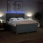 vidaXL Boxspringbett mit Matratze Dunkelgrau 180x200 cm Stoff vidaXL Boxspringbett mit Matratze Dunkelgrau 180x200 cm Stoff