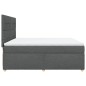 vidaXL Boxspringbett mit Matratze Dunkelgrau 180x200 cm Stoff vidaXL Boxspringbett mit Matratze Dunkelgrau 180x200 cm Stoff