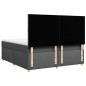 vidaXL Boxspringbett mit Matratze Dunkelgrau 180x200 cm Stoff vidaXL Boxspringbett mit Matratze Dunkelgrau 180x200 cm Stoff
