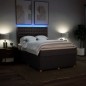 vidaXL Boxspringbett mit Matratze Dunkelbraun 140x200 cm Stoff vidaXL Boxspringbett mit Matratze Dunkelbraun 140x200 cm Stoff