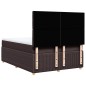 vidaXL Boxspringbett mit Matratze Dunkelbraun 140x200 cm Stoff vidaXL Boxspringbett mit Matratze Dunkelbraun 140x200 cm Stoff