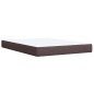 vidaXL Boxspringbett mit Matratze Dunkelbraun 140x200 cm Stoff vidaXL Boxspringbett mit Matratze Dunkelbraun 140x200 cm Stoff