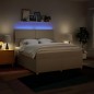 vidaXL Boxspringbett mit Matratze Creme 180x200 cm Stoff vidaXL Boxspringbett mit Matratze Creme 180x200 cm Stoff