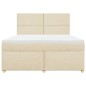 vidaXL Boxspringbett mit Matratze Creme 180x200 cm Stoff vidaXL Boxspringbett mit Matratze Creme 180x200 cm Stoff