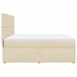 vidaXL Boxspringbett mit Matratze Creme 180x200 cm Stoff vidaXL Boxspringbett mit Matratze Creme 180x200 cm Stoff