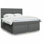 vidaXL Boxspringbett mit Matratze Dunkelgrau 180x200 cm Stoff vidaXL Boxspringbett mit Matratze Dunkelgrau 180x200 cm Stoff