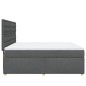 vidaXL Boxspringbett mit Matratze Dunkelgrau 180x200 cm Stoff vidaXL Boxspringbett mit Matratze Dunkelgrau 180x200 cm Stoff