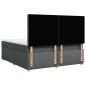vidaXL Boxspringbett mit Matratze Dunkelgrau 180x200 cm Stoff vidaXL Boxspringbett mit Matratze Dunkelgrau 180x200 cm Stoff