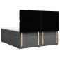 vidaXL Boxspringbett mit Matratze Dunkelgrau 200x200 cm Stoff vidaXL Boxspringbett mit Matratze Dunkelgrau 200x200 cm Stoff