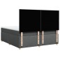 vidaXL Boxspringbett mit Matratze Dunkelgrau 200x200 cm Stoff vidaXL Boxspringbett mit Matratze Dunkelgrau 200x200 cm Stoff