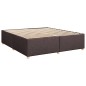 vidaXL Boxspringbett mit Matratze Dunkelbraun 200x200 cm Stoff vidaXL Boxspringbett mit Matratze Dunkelbraun 200x200 cm Stoff