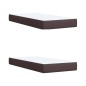 vidaXL Boxspringbett mit Matratze Dunkelbraun 200x200 cm Stoff vidaXL Boxspringbett mit Matratze Dunkelbraun 200x200 cm Stoff