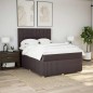 vidaXL Boxspringbett mit Matratze Dunkelbraun 160x200 cm Stoff vidaXL Boxspringbett mit Matratze Dunkelbraun 160x200 cm Stoff