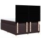 vidaXL Boxspringbett mit Matratze Dunkelbraun 160x200 cm Stoff vidaXL Boxspringbett mit Matratze Dunkelbraun 160x200 cm Stoff