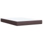 vidaXL Boxspringbett mit Matratze Dunkelbraun 160x200 cm Stoff vidaXL Boxspringbett mit Matratze Dunkelbraun 160x200 cm Stoff