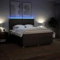 vidaXL Boxspringbett mit Matratze Dunkelbraun 180x200 cm Stoff vidaXL Boxspringbett mit Matratze Dunkelbraun 180x200 cm Stoff