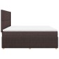 vidaXL Boxspringbett mit Matratze Dunkelbraun 180x200 cm Stoff vidaXL Boxspringbett mit Matratze Dunkelbraun 180x200 cm Stoff