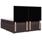 vidaXL Boxspringbett mit Matratze Dunkelbraun 180x200 cm Stoff vidaXL Boxspringbett mit Matratze Dunkelbraun 180x200 cm Stoff