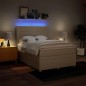 vidaXL Boxspringbett mit Matratze Creme 160x200 cm Stoff vidaXL Boxspringbett mit Matratze Creme 160x200 cm Stoff