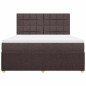 vidaXL Boxspringbett mit Matratze Dunkelbraun 180x200 cm Stoff