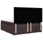 vidaXL Boxspringbett mit Matratze Dunkelbraun 180x200 cm Stoff