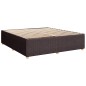 vidaXL Boxspringbett mit Matratze Dunkelbraun 180x200 cm Stoff