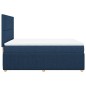 vidaXL Boxspringbett mit Matratze Blau 160x200 cm Stoff vidaXL Boxspringbett mit Matratze Blau 160x200 cm Stoff