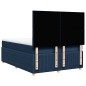 vidaXL Boxspringbett mit Matratze Blau 160x200 cm Stoff vidaXL Boxspringbett mit Matratze Blau 160x200 cm Stoff