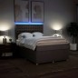vidaXL Boxspringbett mit Matratze Taupe 160x200 cm Stoff vidaXL Boxspringbett mit Matratze Taupe 160x200 cm Stoff