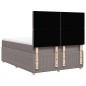 vidaXL Boxspringbett mit Matratze Taupe 160x200 cm Stoff vidaXL Boxspringbett mit Matratze Taupe 160x200 cm Stoff