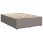 vidaXL Boxspringbett mit Matratze Taupe 160x200 cm Stoff vidaXL Boxspringbett mit Matratze Taupe 160x200 cm Stoff