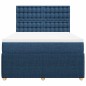 vidaXL Boxspringbett mit Matratze Blau 160x200 cm Stoff vidaXL Boxspringbett mit Matratze Blau 160x200 cm Stoff